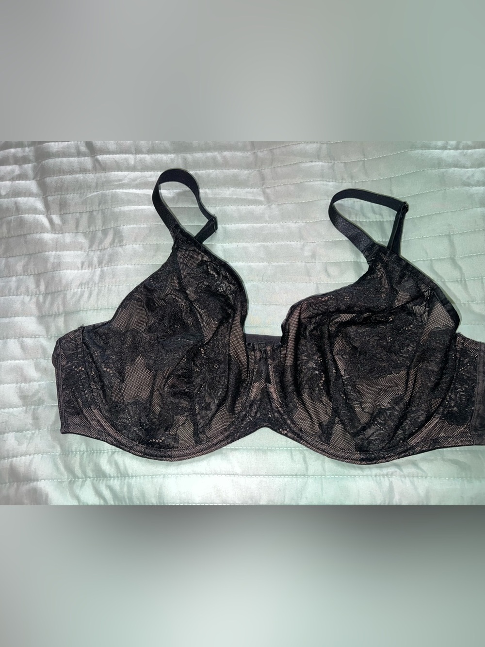 Wacoal Whimsigoth Lace Black Full Bloom Full Coverage Underwire Bra 42D 855409